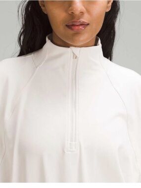 Lululemon Ready To Rulu White Opal Half-Zip Pullover